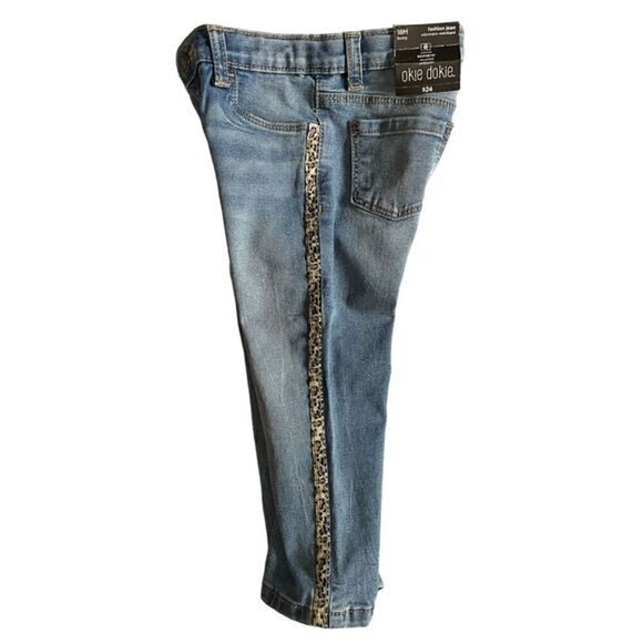 Okie Dokie With Animal Stripe Jeans Size 18 Months - Picture 2 of 5